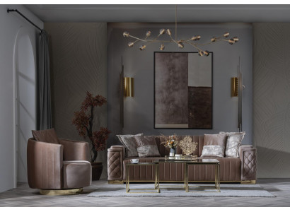 Luxus Canapé 3+1 Miwwelen Sofa Canapéen Sofagarnitur Chesterfield 2tlg.