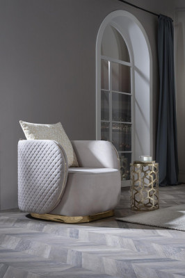 Luxus Sofa Oval Sofagarnitur Set Polster Miwwelen 3+2+1 Samett Textil 3tlg.