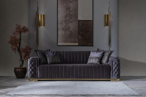 Chesterfield Sofasët Canapé Set 3tlg. Sëtz Sofas Couchen Samt