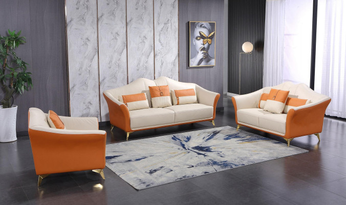 Klassesch Dräisëtzer Sofa 3 Sëtzer Design Sofas Couch Italieneschen Stil