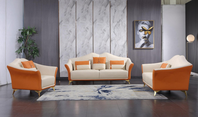 Klassesch Dräisëtzer Sofa 3 Sëtzer Design Sofas Couch Italieneschen Stil