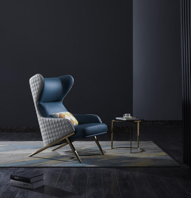 Luxus Design Miwwelen Moderne Design Fauteuil 74*90cm Lieder Wunnzëmmer
