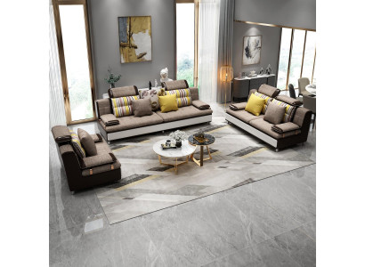 Design Dräisëtzer Lounge Miwwelen 3 Sëtzer Canapé Couch Polster Club Couches Sofas