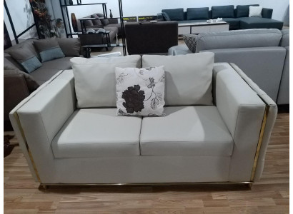 Zweesëtzer Design Sofa 2 Sëtz Cauch Polster Garnitur Sofen Couchen