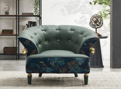 Textil-Sofa-Couch Polster Einsitzer Designer-Stil Miwwelen Modern Wunnzëmmer
