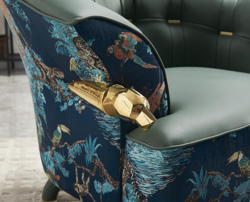 Textil-Sofa-Couch Polster Einsitzer Designer-Stil Miwwelen Modern Wunnzëmmer