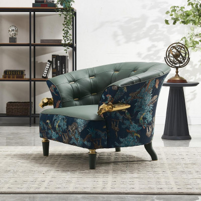 Textil-Sofa-Couch Polster Einsitzer Designer-Stil Miwwelen Modern Wunnzëmmer