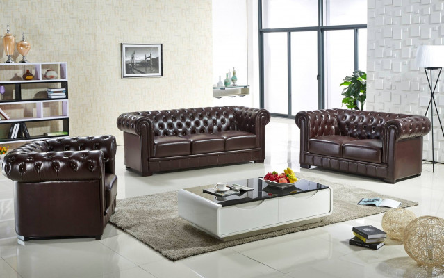 Chesterfield Fotell Fernseh Canapé 1-Sëtzer Sofa Lieder Canapéë Polster
