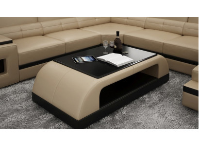 Cannapé-Dësch Glas Design Kaffisdësch Wunnzëmmer Lieder Couche Bäistoeldësch Sofadëscher