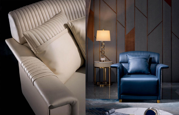 Klasseschen Designer Lieder Lounge Club Polster Sëtz Einsitzer Sofa Relax