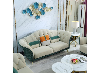 Dreisëtzer Design Sofa 3-Sëtzer Couch Polster Garnitur Canapéen Couchen