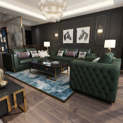 Ledercouch Couch Wunnlandschaft Garnitur Design Modern Sofas Sofa 3 Sëtzer Sëtz