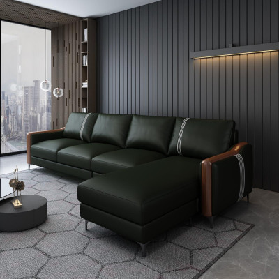 Sëtz Liedercouch Sofa Wunnlandschaft Garnitur Design Modern Sofas Ecksëtz L-Form