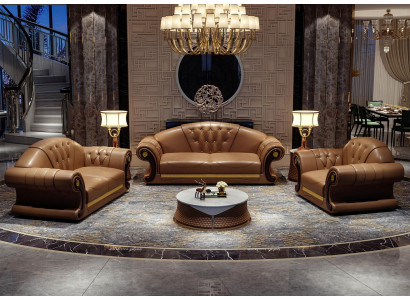 Chesterfield Sofa Couch Polster Couch 3er Couchen Deko Polster Lieder Nei