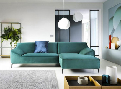 Wunnlandschaft L-förmeg Ecksofa Sofa Couch Polster Eck Garnitur Stoff Sofas Nei