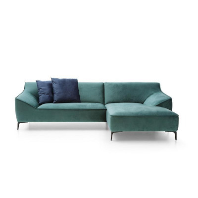 Wunnlandschaft L-förmeg Ecksofa Sofa Couch Polster Eck Garnitur Stoff Sofas Nei