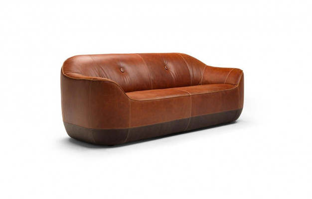 Modernen drësescht Sofa 3 Sëtzer Couchen drësescht Polster Luxus Sofa Braun