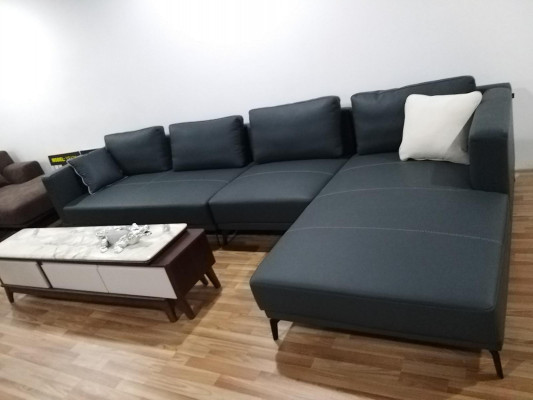 Eck Eckcouch L-Form Wunnlandschaft Sofa Canapé Polster Garnitur Stoff Couche Leder