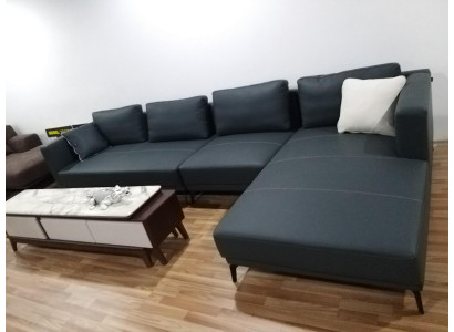 Eck Eckcouch L-Form Wunnlandschaft Sofa Canapé Polster Garnitur Stoff Couche Leder