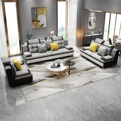 Stoff Textil Canapé Couch Sofa Wunnlandschaft Canapéen Set 3+2+1 Design Canapéen Neigkeeten