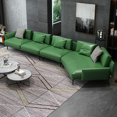 Eckcouch Sofa L-Form Ledercouch Canapé Wunnlandschaft Garnitur Trapéz Modern Sofen