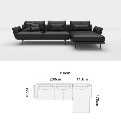 Sofa L-Form Liederbézuch Canapé Wunnlandschaft Garnitur Design Eckcanapé Modern Sofa