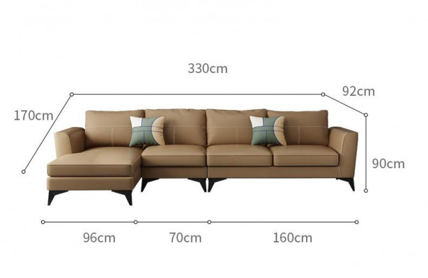 Design Eck-Ecksofa L-Form Modern Sofas Ledersofa Canapé-Divanss Landschaftssuedel Sofa