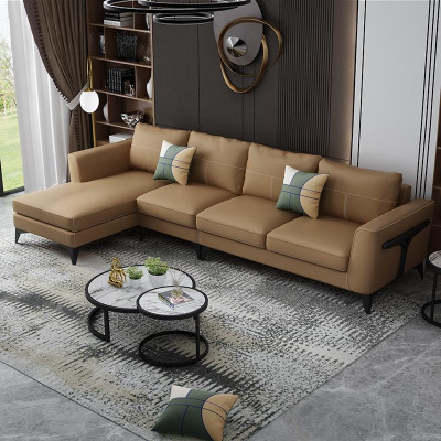 Design Eck-Ecksofa L-Form Modern Sofas Ledersofa Canapé-Divanss Landschaftssuedel Sofa