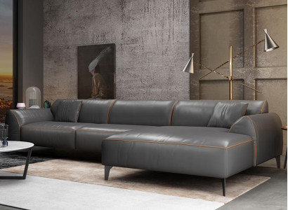 Wunnlandschaft Canapé Polster Textil Lieder Stoff Sëtz Garnitur Eck Ecksofa L-Form.