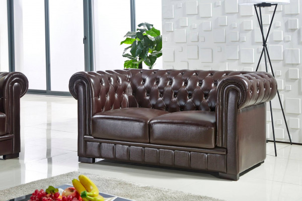 Design Zwëschesëtz Lounge Miwwelen 2-Sëtz Canapé Couch Polster Club Couches Canapéën