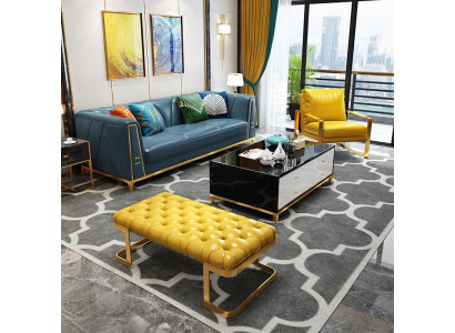 Chesterfield Sofa Canapé Dréiplazéiert Gepolstert Canapé 3er Couchen Polster Lieder