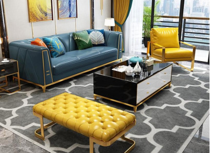 Chesterfield Sofa Canapé Dréiplazéiert Gepolstert Canapé 3er Couchen Polster Lieder