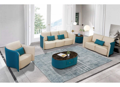 Dreeseeter Italieneschen Stil Sofa 3 Sëtzer Modern Sofa Ledersofa Canapé