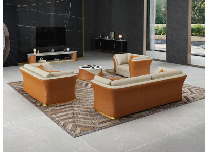 Dreiplazegen italienesche Stil Miwwel Sofa 3 Sëtzer Modern Sofa Lieder-Sofa