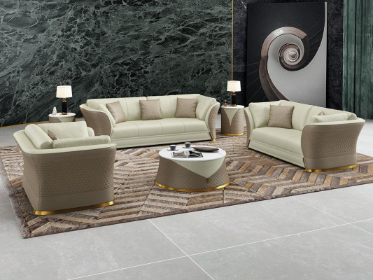 Dreiplazegen italienesche Stil Miwwel Sofa 3 Sëtzer Modern Sofa Lieder-Sofa