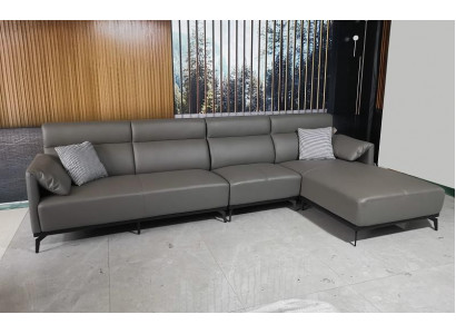 Ecksofa L-Form Wunnlandschaft Canapé Couch Polster Eck Garnitur Gielt Ledercanapé.
