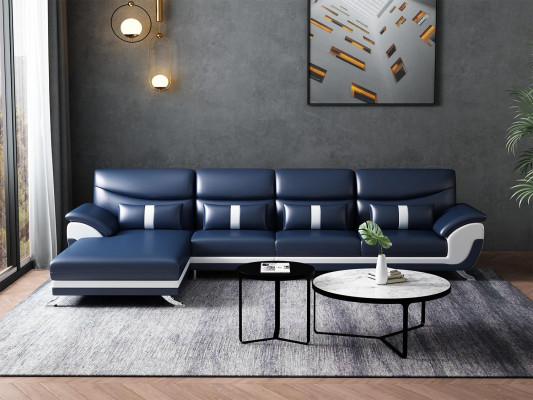 Eck Eckcouch L-Form Wunnlandschaft Sofa Canapé Garnitur Polster Stoff Sofa Lieder