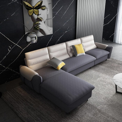 Wunnlandschaft Couch Polster Textil Stoff Lieder Sëtzgarnitur L-Form Eck Ecksofa