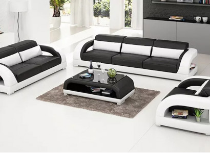 Wunnlandschaft Sofagarnitur 3+2+1 Sëtzer Designer-Sofa Lieder-Sofa Modern Sofa