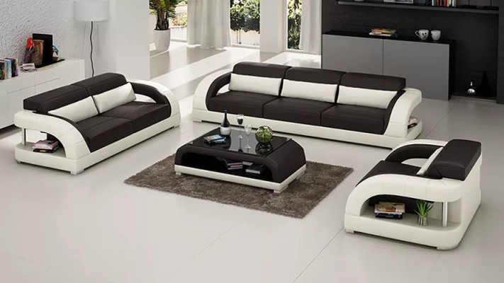 Wunnlandschaft Sofagarnitur 3+2+1 Sëtzer Designer-Sofa Lieder-Sofa Modern Sofa