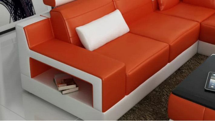 Canapé Liederkanapé Eckkanapé Polster Ecke Garnitur Polster Couch Garnitur Wunnlandschaft