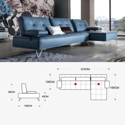 Wunnlandschaft Couch Polster Textil Stoffer Lieder Sëtz Garnitur Eck L-Form Ecksott.