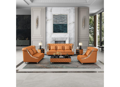 Designer Dräi-Sëtzer Couch Sofa Polster Sëtz 3er Lieder Stoff Design Sofas