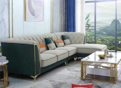 Design Ecksofa L-Form Ledersofa Canapé Wunnlandschaft Garnitur Design Modern Sofas