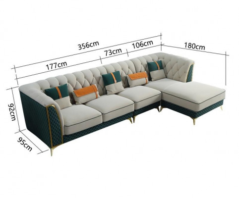 Design Ecksofa L-Form Ledersofa Canapé Wunnlandschaft Garnitur Design Modern Sofas