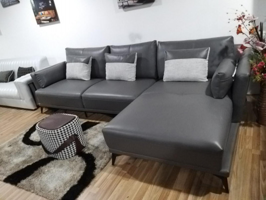 Ecksofa an L-Form Wunnlandschaft Sofa Canapé Polster Garnitur Stoff Lieder Sofas