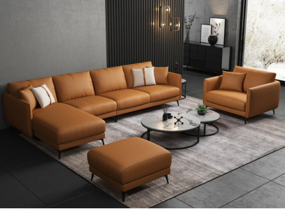 Wunnlandschaft Garnitur Design Modern Sofas Modern Ecksofa Ledersofa Canapé Neit