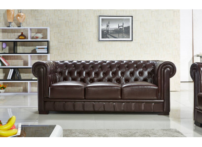 Dreisëtzer Couch Polster Design Sofa Modern 3er Sëtz Sofas Chesterfield brong