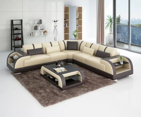 Design Modern Ecksofa Wunnzëmmer Miwwelen Eckcouch Liederpolster Canapé