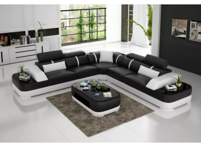 Wunnzëmmer Eckcouch Design Ecksofa Miwwelen Modern Liederpolster Couch
